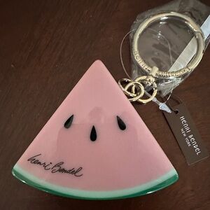 Henri Bendel Watermelon Charm Key Chaim Fob Signed NWT